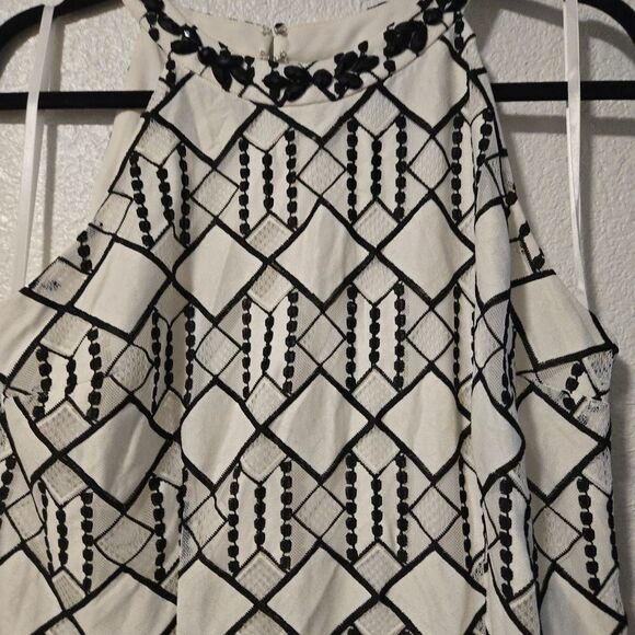 Nine West Black and White Patterned Mini Dress - Picture 3 of 8